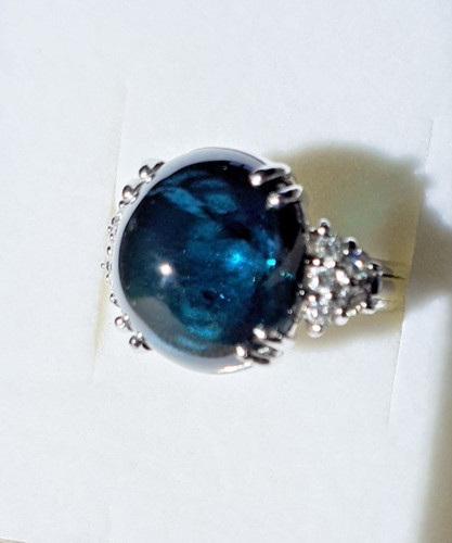 Ring mit indigolith turmalin - ring,