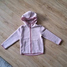 H&M Outerwear-Jacke Strick mit Fleece Gr. 98/104 rosa mit Kapuze