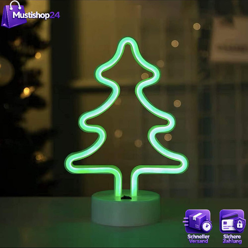 Neon weihnachtsbaum nachtlicht - weihnachtsbaum,