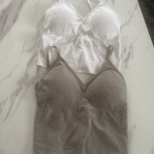 Sport Fitness 2bh Gr,M Weiß Grau Neu