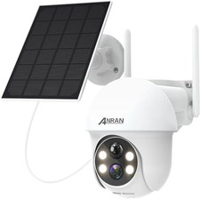 ANRAN Q01 White Außen-Überwachungskamera Akku & Solarpanel, 3 MP, 360° PTZ, PIR-