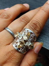 Citrin Edelstein Massiv 925