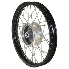 Stahl Speichenrad komplett 1,50x16 Zoll Felge schwarz / Speichen Edelstahl