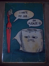 Blechschild witzig Bad