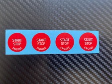 4 x Start Stop Knopf Aufkleber