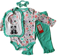 Baby Mädchen Set PANDA-BÄR