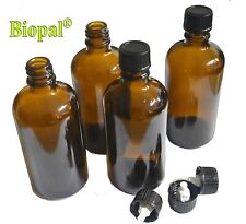 10 x 50ml Braunglasflasche Flaschen Tropfflasche Tropfeinsatz Medizin DIN 18