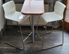 2 x Ikea GLENN Barhocker, Arbeitsplattenhöhe weiß/verchromt, 66 cm