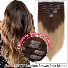 Dick Doppelt Tressen Clip In