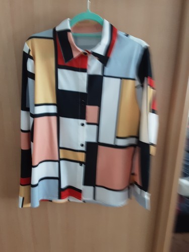 Damenbluse langarm bunt - damenbluse, gr.l