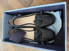 Prada Ballerinas Flats Loafers Schuhe Gr 38 US8 Marine