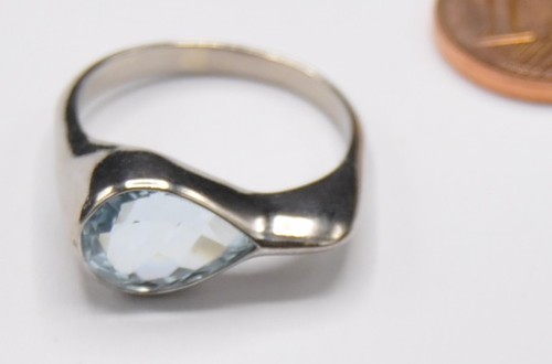 Weißgold ring aquamarin - weißgold,