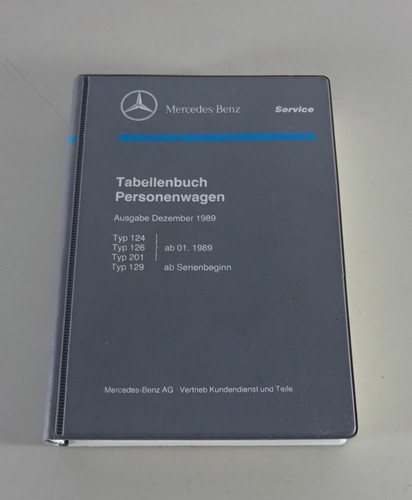 Tabellenbuch mercedes benz - mercedes,