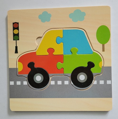 Kleines buntes holzpuzzle - kleines,
