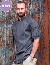 Kurzarm Kochjacke Jeans-Style Karlowsky  3 Farben 46 - 74 KY150 (C)