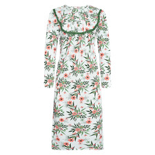 Damen Nachthemd warm  weiss