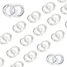 Doppel Ring Konfetti - Silber