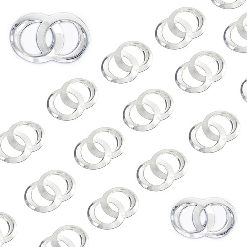Doppel ring konfetti silber - konfetti,