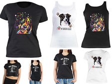 Border Collie Motiv T-Shirt - Hüttehund Border Collie - Hundemotiv Border Damen 