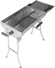 Mangal Edelstahl Schaschlik Grill Alladin mit Tasche Anglergrill mit Klappfüßen