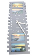 AURIOL Wanduhr rechteckig Modern Skandinavisch Grau 14cm