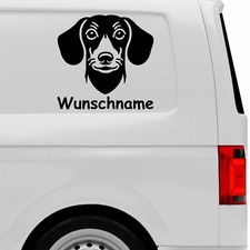 Dackel Aufkleber Wunschtext Auto Hunde Sticker Autoaufkleber Hund Wunschname