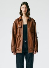 Oversized Aviator Leather