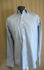 31/8B DANIELS & KORFF Herren Hemd  KW38 / S hellblau weiß kariert Langarm