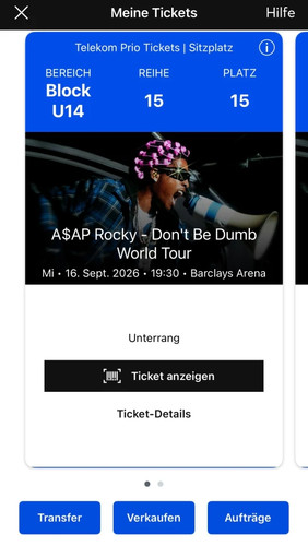 Tickets rocky konzert - 2, a$ap