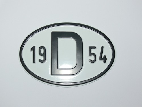 Schild 1954 alu geprägt - d-schild,