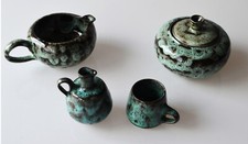 Milch+Zucker XANTEN türkis Emailglasur der Studiokeramik Elly & Walter Serocka