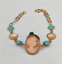 Armband Damen Kamee Türkis