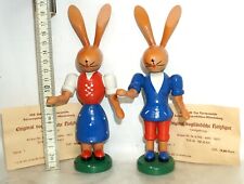 Osterhase Hasenpaar Osterschmuck Osterdekoration DDR 1988 Handgefertigt 19cm