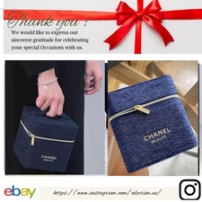 CHANEL BEAUTÉ  Blue Glitter Makeup Cosmetic  Organizer, Bag