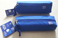 NEU ♥ OXFORD ♥ 2 Stück Schlamper Etui rechteckig klein & groß blau ♥ mit Etikett