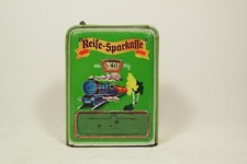 Spardose - Geobra Reise Sparkasse mit Dampflok / V