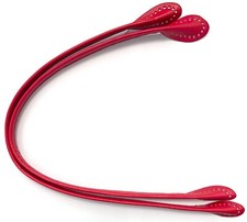 1 Paar Taschengriffe Kunstleder rot 60 cm Taschen Griff Kunst Leder