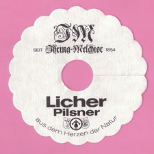 Pilsdeckchen Tropfdeckchen Licher Pilsner , schwarz 1x