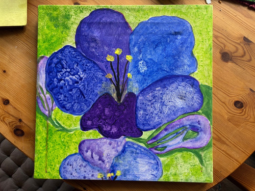 Blüten bild acrylmalerei