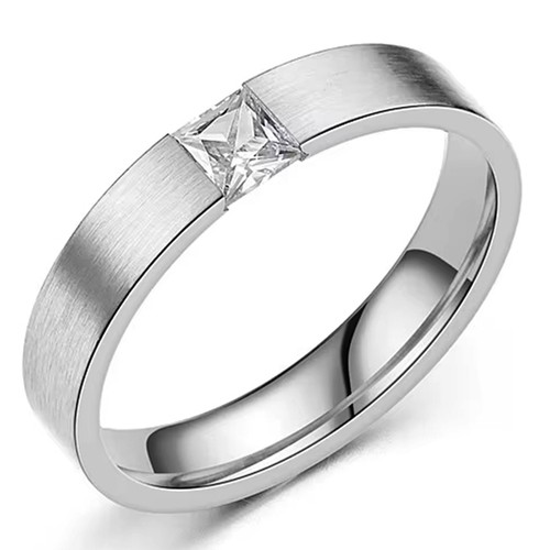 Edelstahl ring zirkonia matt - edelstahl,