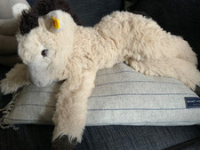 Steiff Esel 0336/55 mit Knopf und Fahne liegend 60 cm Mega Sammlerstück