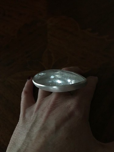 Unikat bergkristall ring - bergkristall,