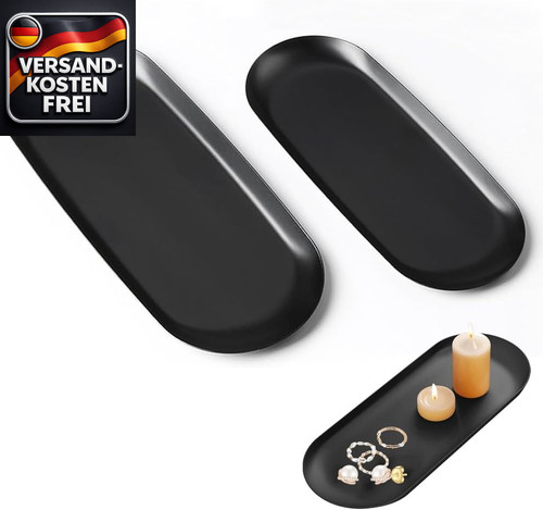 Edelstahl deko tablett oval - deko-tablett,