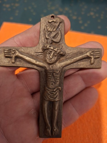 Vintage kreuz bronze - kreuz,