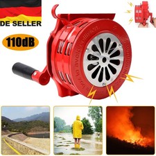 Handsirene Aluminiumgehäuse Sirene Handkurbel Einklappbar Alarmsirene 110dB Neu