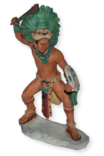 Indianerfigur maya krieger - indianerfigur, h