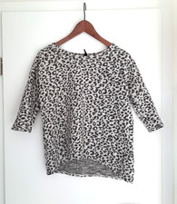 H&M Divided Strickpullover schwarz weiss Leopard, Grösse S