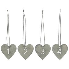 Ib Laursen Herz Anhänger Zink 1-4 Weihnachten Adventszahlen Advent Draht 