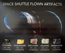 Space Shuttle all 5 Orbiter flown artifacts presentation