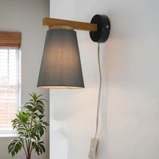 Wandlampe mit Schalter Grau